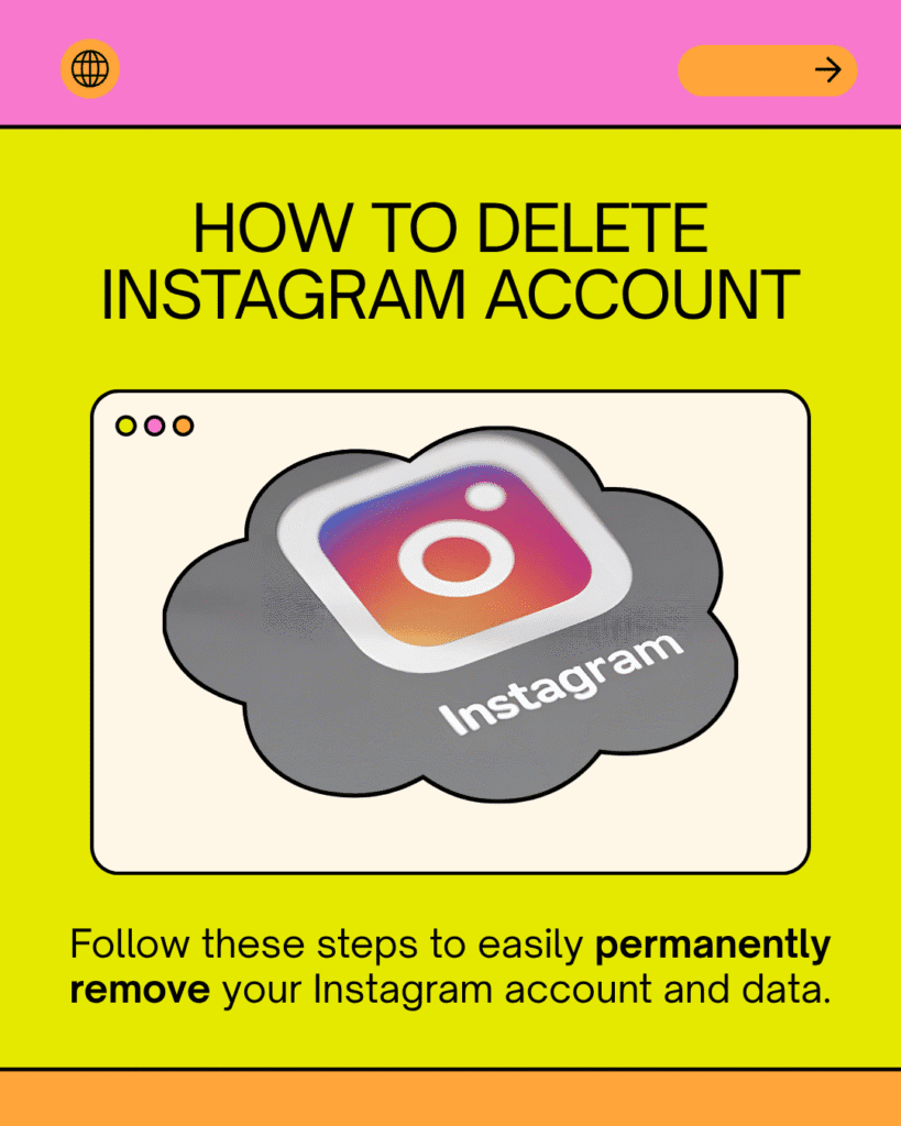 how to delete instagram account